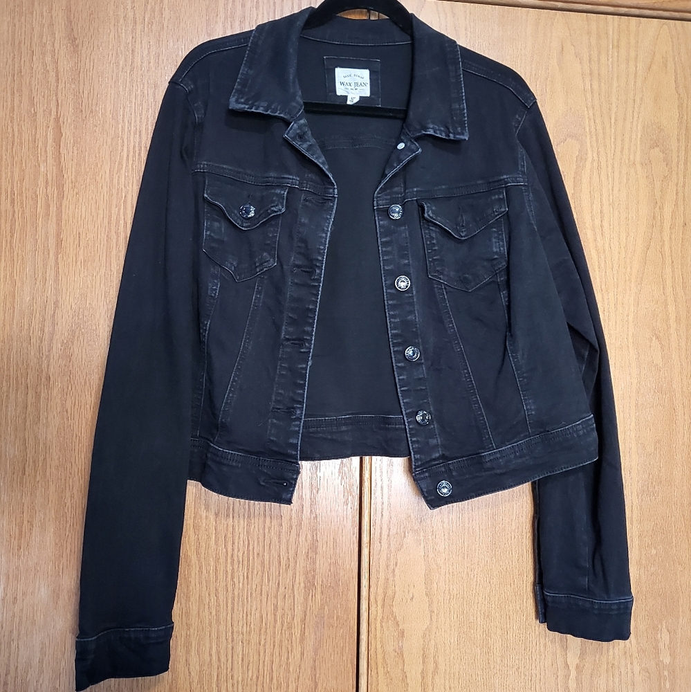 Black Denim Jacket Size XL